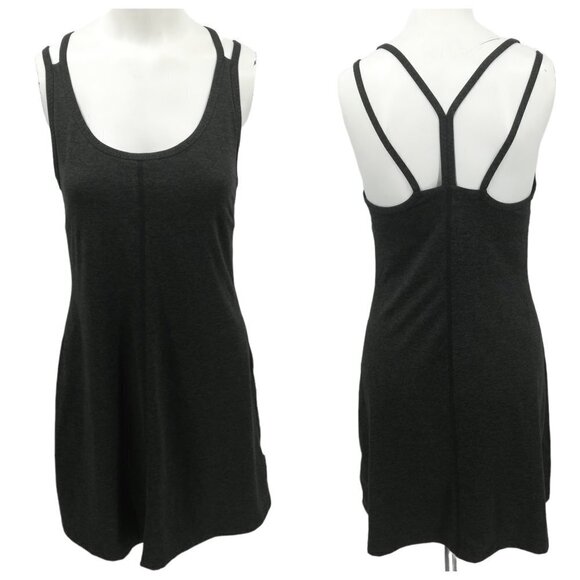 Patagonia Latticeback Gray Strappy A-line Dress Size S Stretch Shelf Bra - Picture 1 of 12